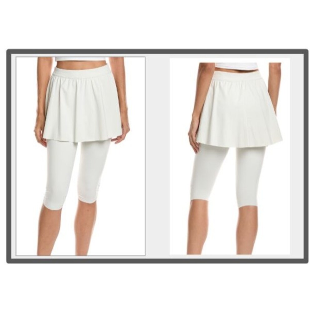 Spanx Booty Boost Active Skirt Around Knee Leggings White Cloud Women's 3X